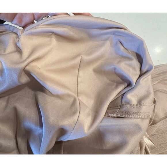 Adrianna Papell Hand Beaded Floral Godet Gown Women’s Mermaid Tulle Sequin Glam - Picture 13 of 15